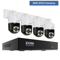 ZOSI 8MP/5MP HD PTZ PoE CCTV Security Camera System AI Person Vehicle Detection 4K 8CH Expand 16CH NVR Video Surveillance IP Cam