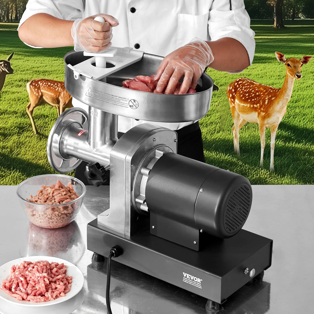 Succebuy Meat Grinder Electric Meat Grinders Grinding Plate Stainless Steel Commercial for Kitchen Restaurant Butcher Store