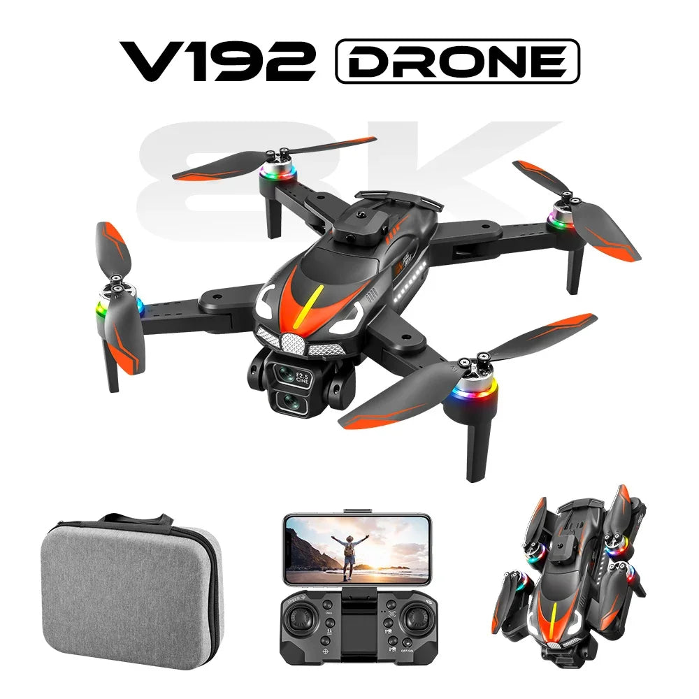 New V192 Drone HD Camera Aerial Professional Photography Gift Foldable Mini RC Omnidirectional Obstacle Avoidance Toys