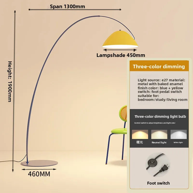 Dopamine living room fishing lamp floor lamp full spectrum children's room color bedroom memphis floor lamp