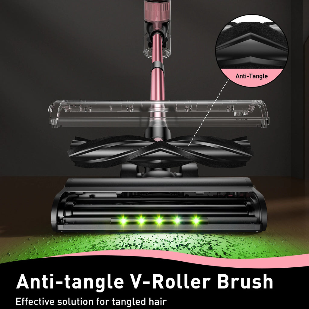 Cordless Vacuum Cleaner, 8 in 1 Powerful Suction, LED Display, 3 Suction Modes, 45Mins Lightweight Vacuum Cleaner for Home